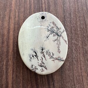 Artisan stone ceramic large pendant